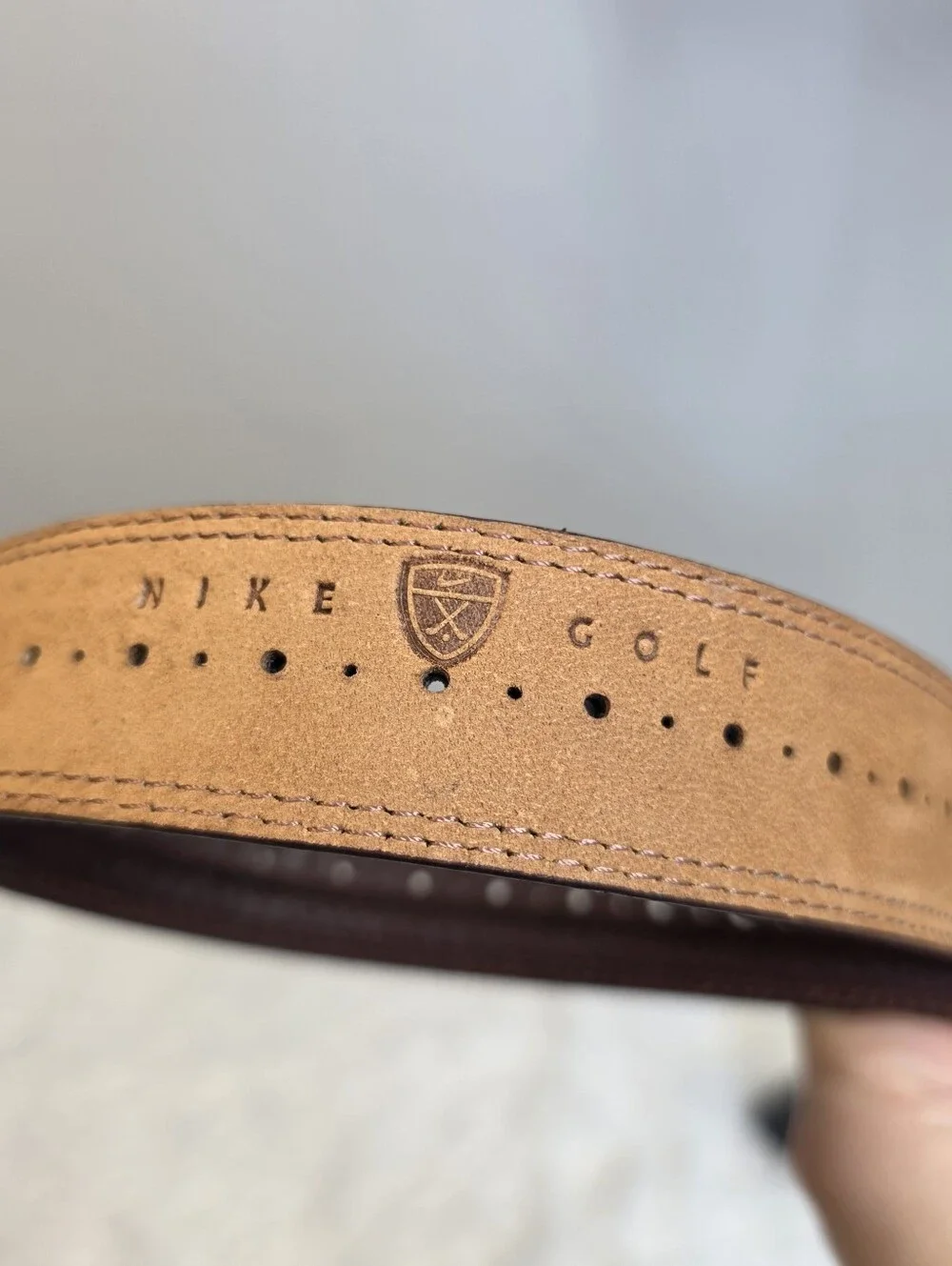 Nike Golf Brown Leather Belt Size 36 | Classic Athletic Casual Genuine Leather